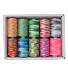 8 leuchtende Farben Polyester-Stickgarn mit weicher, glatter-5