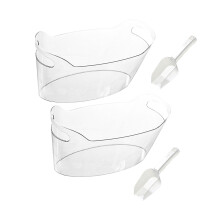6.5L Clear Ices Bucket Set With Ice Scoops For Wine Beer