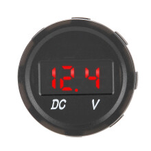 Jännitemittari vedenpitävä LED-digitaalinäyttö DC12V24V -yhteensopiva reaaliaikainen mittaus akkujännitemittari merikäyttöön peruutusesto
