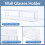 Wandmontierter Brillen-Organizer, transparentes 7