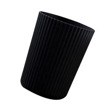 Poubelle rayée pour espaces restreints, sous le bureau,-Noir