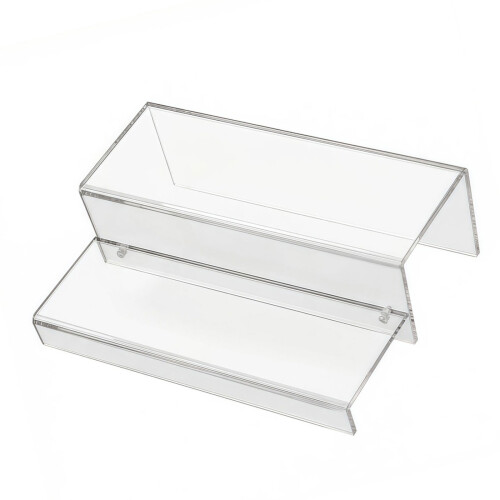 Minimalists Two Tiers Wine Display Rack Fit Various Sized