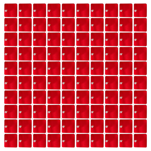 12PCS Sparkling Wind Moving Boards 30x30cm-Glänzendes Rot