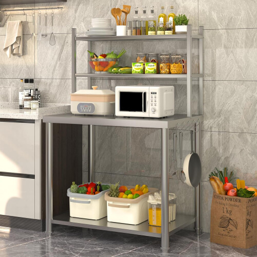 Stainless Steel 2-Layer Top Shelf Table 1