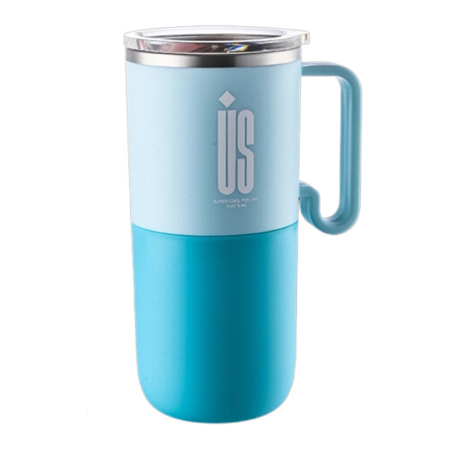 600ML Stainless Steel Thermal Mug Double Layer Designs-blue