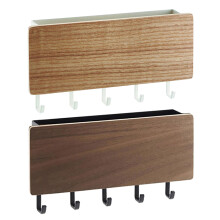 Ergonomischer Wandhaken-Organizer aus Holz und Stahl für