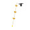 Long Decorative Rain Chain Displaying blossomy Design-Gold 1