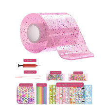 (Pink) 2023 New Nano Tape Bubble Kit For Kids With Air Pump, Nano Double Sided Adhesive Gel Grip Traceless Tape, Nano Magic Tape Bubbles