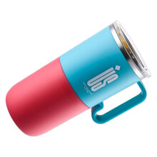 Double Walled 600ML Stainless Steel Travel Mug with-blue red
