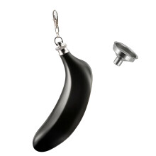 Portable 5Oz Nonrust Steel Fun Banana Flasks-Black With Funnel