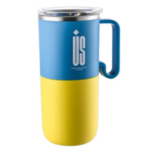 Practical 600ML Stainless Steel Insulated Mug-Blue and yellow