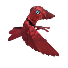 3D-gedruckte Papageien, realistische-schwarz rot