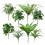 Artificial Plastic Leaves Bundles Weatherproof Plant for-8cap 1