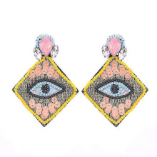(E1257) Bohemian Oorbellen Multicolor Heart Dangle Earrings For Women Trendy Beads Statement Earrings Wedding Fashion Jewelry