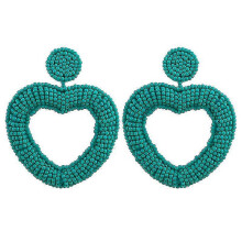 (E1212 Turkey) Bohemian Oorbellen Multicolor Heart Dangle Earrings For Women Trendy Beads Statement Earrings Wedding Fashion Jewelry