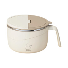 Durable 304 Nonrust Steel Noodles Bowl With Detachable-White
