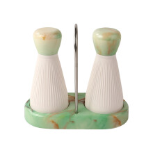 Adjustable Salt And Pepper Mill Set For Kitchen With-Green