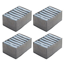 4 Pieces dense Drawer Storage Non interlaced Cloth Sectioned-L