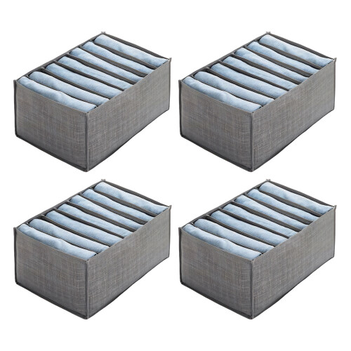 4 Pieces dense Drawer Storage Non interlaced Cloth Sectioned-L