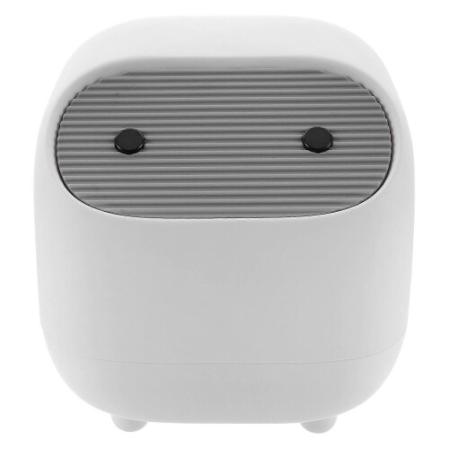 (White) Decorative Trash Bin Small Garbage Can Desktop Rubbish Bin Bedside Trash Bin