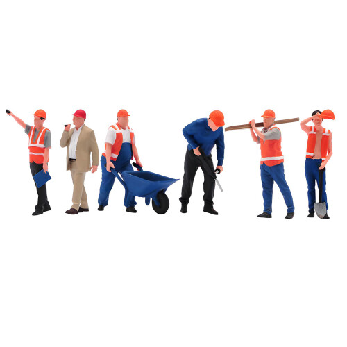 1Pc 1:64 Scale Hand Painted Construction Worker Figurine Set-A