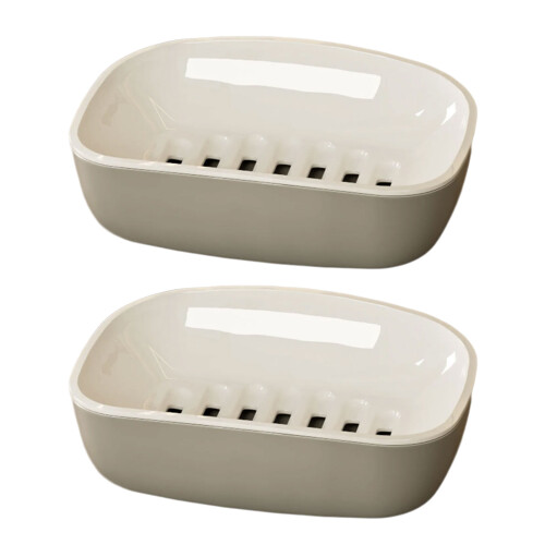 Creative Bathroom Soap Dish with Simple Tray Draining Easy to-b