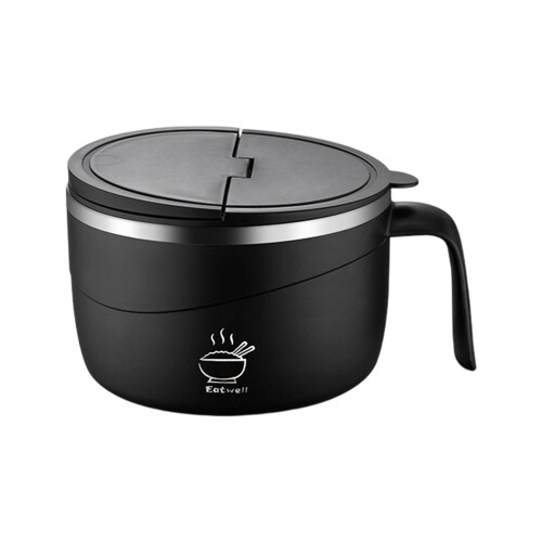 Durable 304 Nonrust Steel Quick Noodles Bowl With-Black