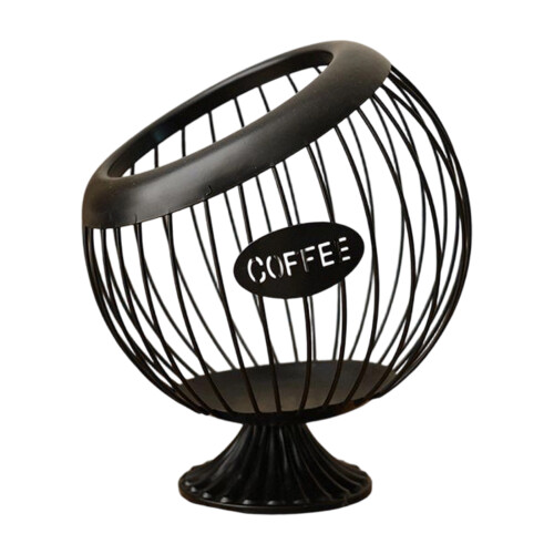 Elegant Coffee Holder Basket Enhances Any Kitchen-Black