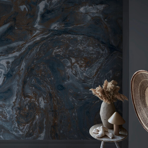 Abigail Ahern Ethereal Marble Sapphire Fixed Size Print to Order Mural | Wallpaper Roll 2