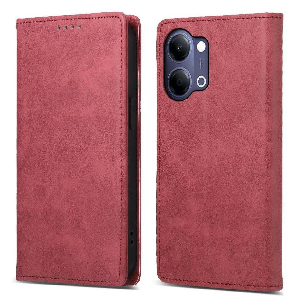 Flip Case For Vivo Y05 With Kickstand Tpu Business Casual Shockproof Card Slot Kickstand 764563378227