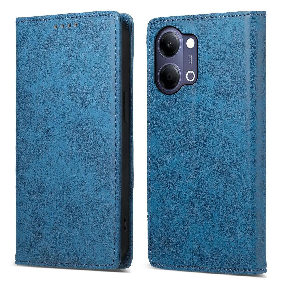 Flip Case For Vivo Y05 With Kickstand Tpu Business Casual Shockproof Card Slot Kickstand 764563378203