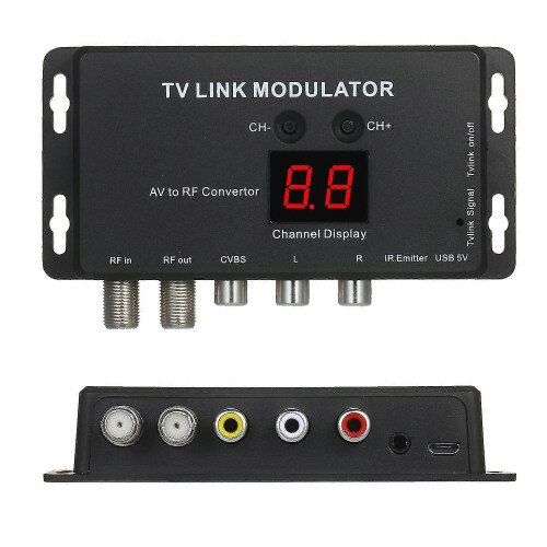 TVLINK Modulator AV to RF Convertor & IR Extender RF Modulator 2