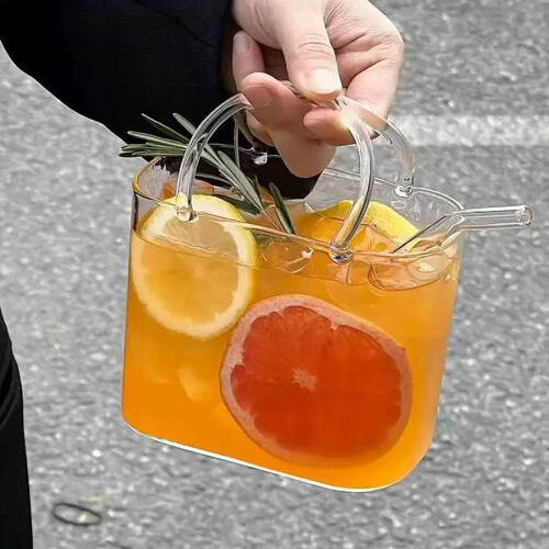 Récipients en verre de jus de conception de sac à main moderne-C 2