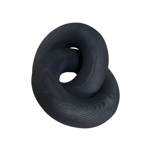 Present Timber Interlocked circlets Display Article-Black