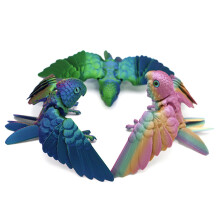 3D Printed Parrots Articulated Parrots Model Fidgety Toy-Black