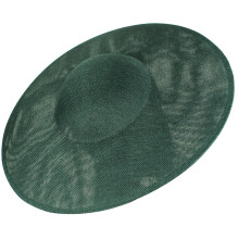 Lady Fascinator Hat Base 40cm Diameter For DIY-dark green