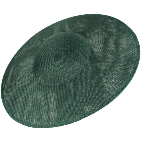 Lady Fascinator Hat Base 40cm Diameter For DIY-dark green