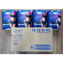 Tena Lady Pants Plus Black Large Pack of 8 (CASE OF 4)