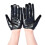 Modern Half Palms Gloves Glossy Enamel Leather Short-Black 1