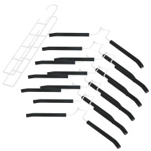 2 Pack Sturdy 5 Level Coat Hangers Featuring Slip-White