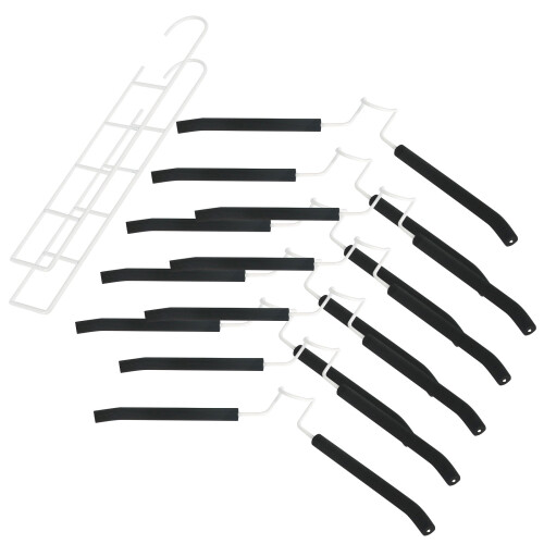 2 Pack Sturdy 5 Level Coat Hangers Featuring Slip-White