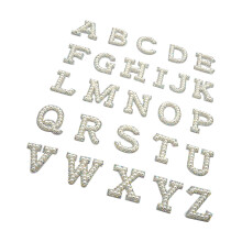 Letter Patches With Fake Pearls And Crystals For-rainbow colors