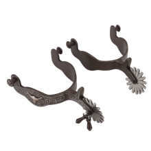Vintage-Sporen im Cowboy-Stil, Antik-Finish, Reitsportausrüstung, verstellbare Sporen mit eingraviertem Muster, langlebig, rostfrei, für