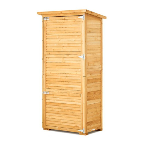 Armazenamento Exterior - DUOKU - Grande Armário de Madeira - 31,5 x 63,8 polegadas - Madeira de Cedro - Alumínio