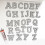 Fancy Adhesive Fabric Letter Featuring Simulated Pearls-Blue 7