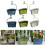Green Ovals Planter With Decorative Spout High Leg-large blue 3