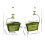 Green Ovals Planter With Decorative Spout High Leg-large blue 4