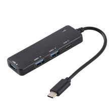 Hub USB de extindere a datelor ultra subțire, hub USB 3.0 cu 4 porturi cu transfer de mare viteză și indicatori LED, extender USB, hub USB 3.0