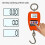 Digitale Mini-Industrie-Hängewaage, 200 kg/441 lb, robust, orange 4