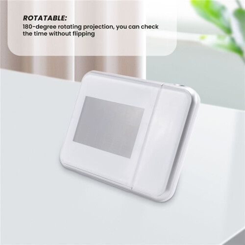 LED Digital Projection Alarm Clock Temperature Thermometer Desk  Date Display Projector Calendar Table Led Clock C 2